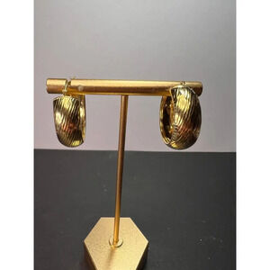 Gold over sterling silver hoop earrings